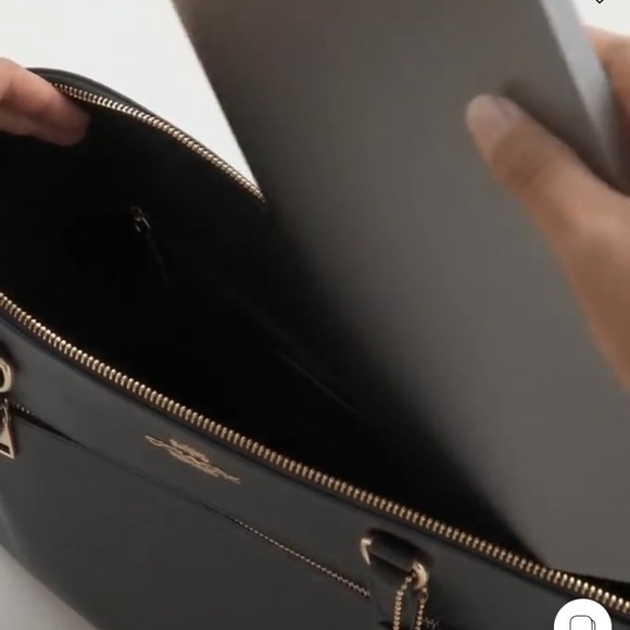 MICHAEL KORS Charlotte Large Leather Top-Zip Tote - Picture 9 of 15